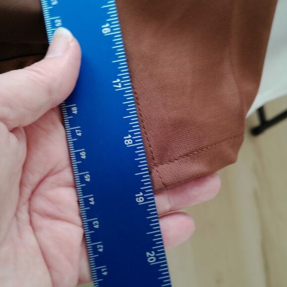 Lulus Beyond Classy Brown Satin Halter Midi Dress Backless Slit SM NWT - Picture 8 of 8